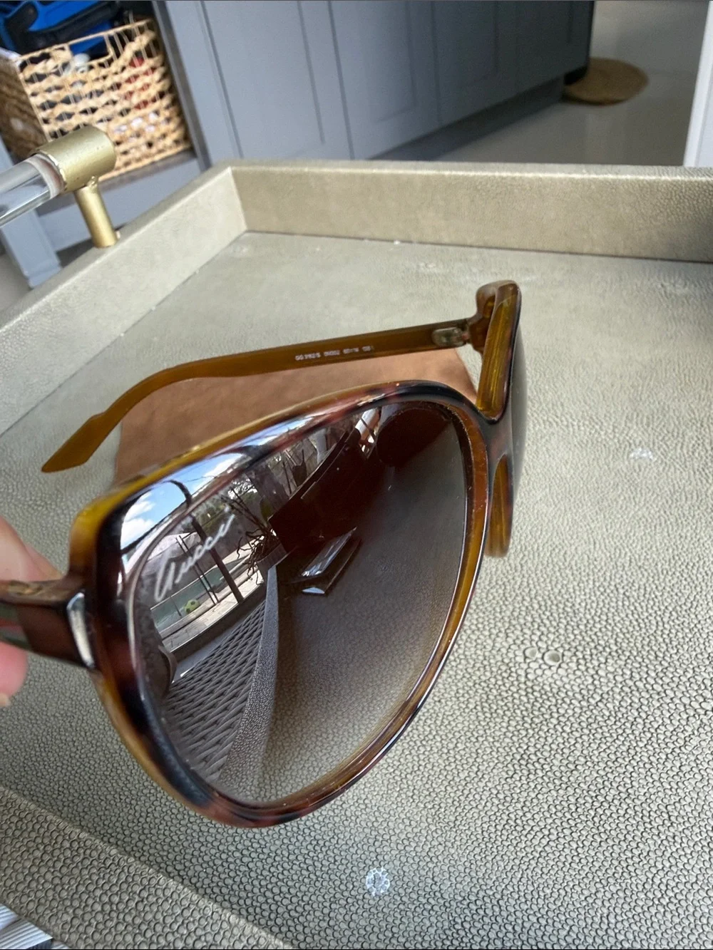 GUCCI authentic Women's Oversized Brown Gradient Sunglasses